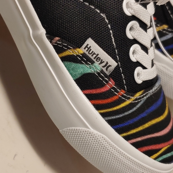 Hurley Youth Marley-T Lace-Up Sneakers Brand New (Sz 10) Black Skater Style - Picture 8 of 10